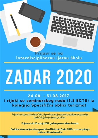 POZIV NA LJETNU ŠKOLU ZADAR 2020